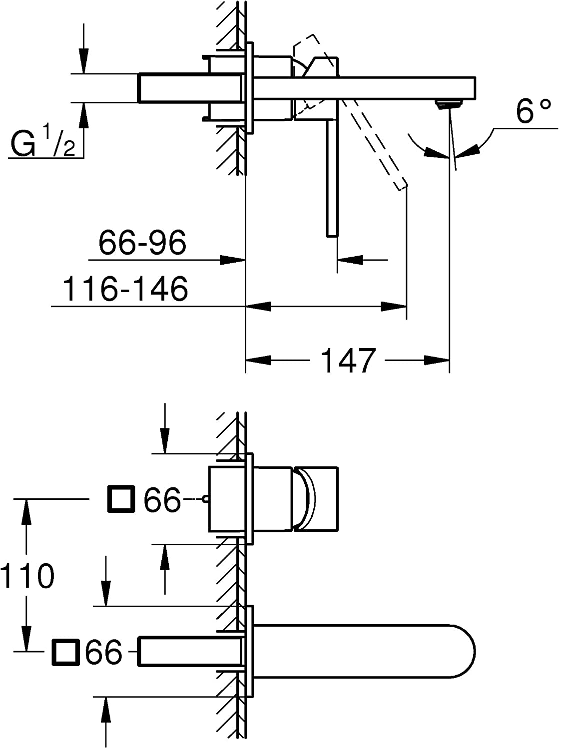 Grohe Plus 20301003 3-Hole Washbasin Mixer Tap DN 15 Chrome, 29303003