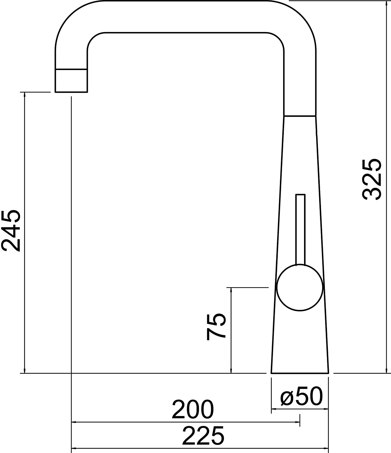Trisen Tristo TK008 Single Lever Kitchen Sink Mixer
