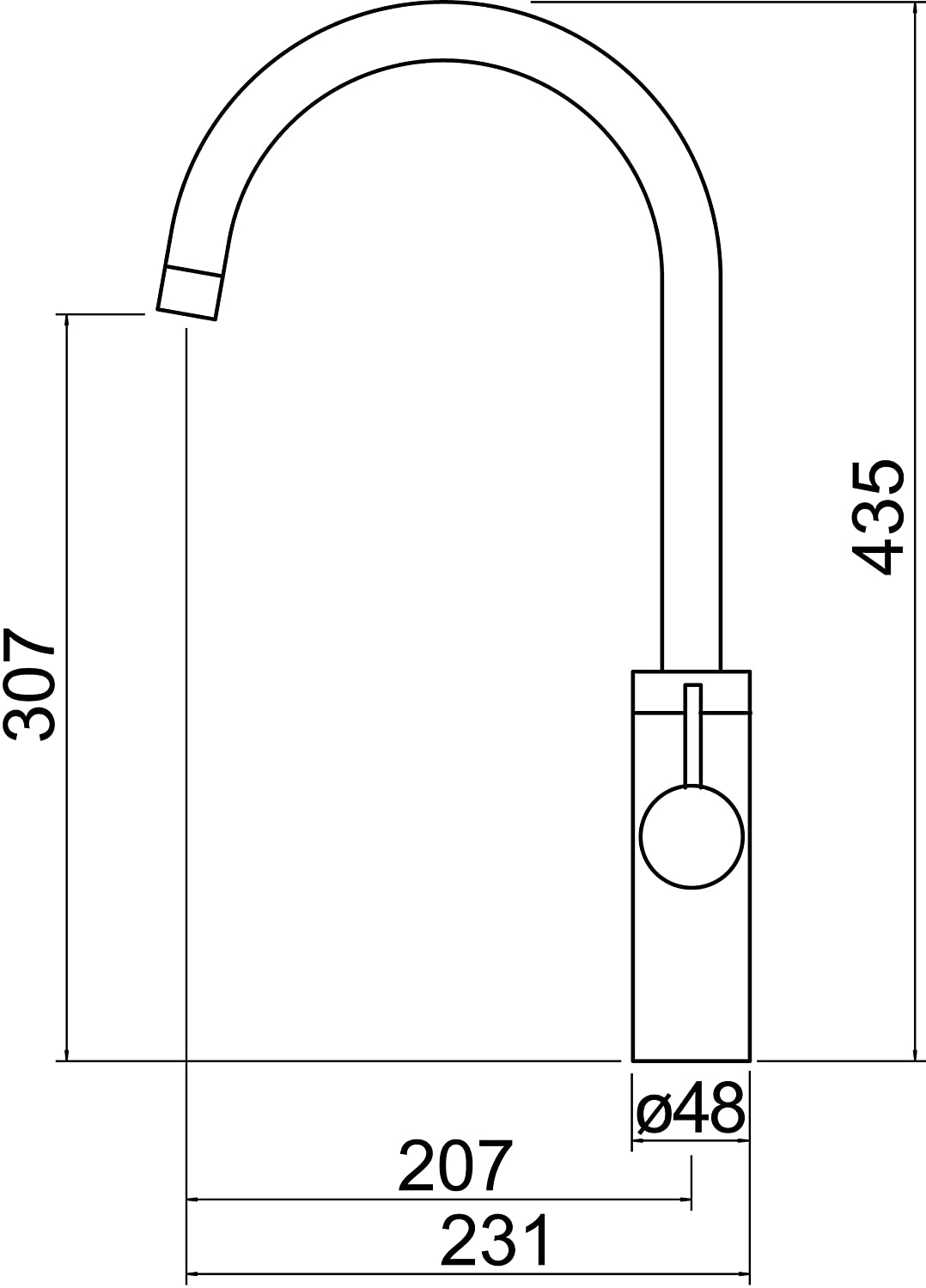 Trisen Fonta TK013 Single Lever Kitchen Sink Mixer