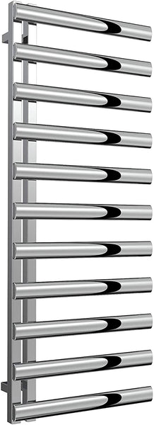 Reina Cavo Polished Stainless Steel Designer Heated Towel Rail 1230mm x 500mm Central Heating