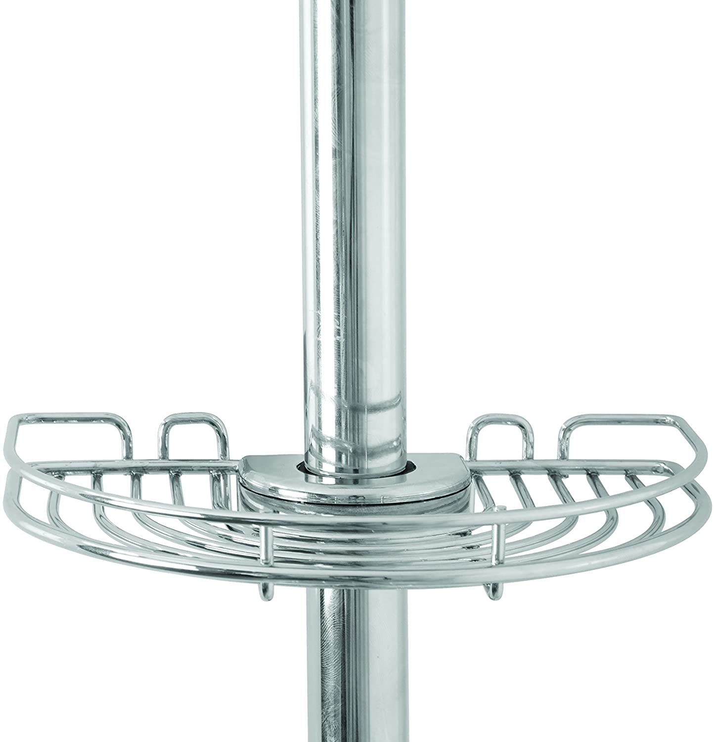 Croydex Chrome Easy to Fit Riser Rail Soap Basket Shower Dish, 5 Year Rust Free Guarantee