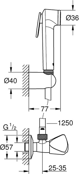 GROHE 27514001 | Trigger Spray 30 Shower Set