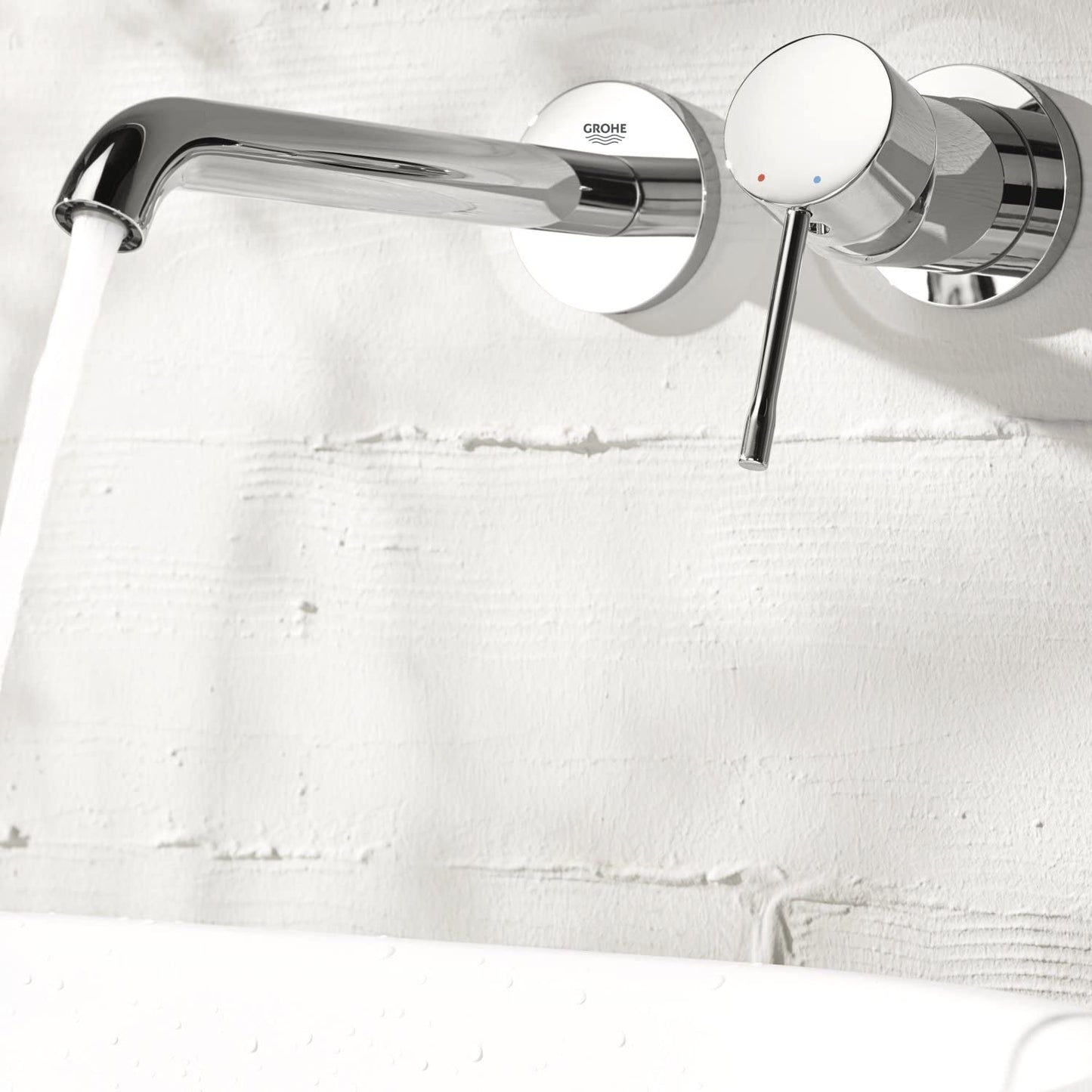 GROHE Essence Wall-Mounted 2-Hole Basin Tap, Final Assembly Set (Concealed Body Not Included)