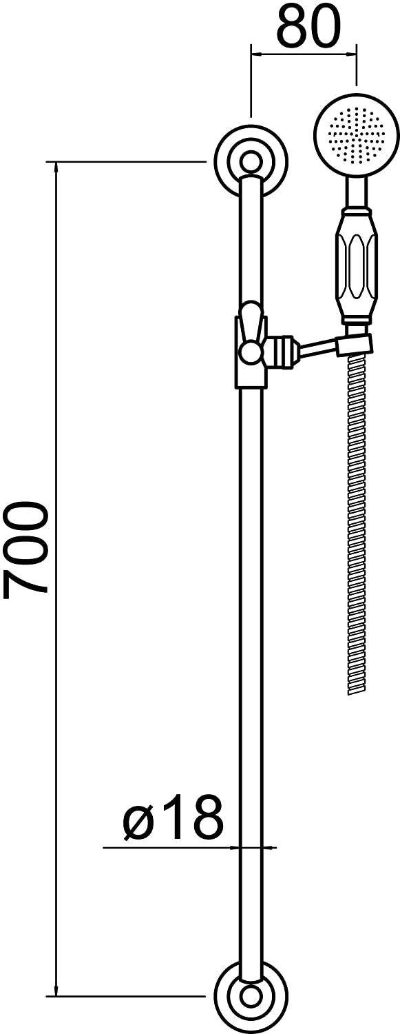 Trisen Sterma TSS106 Chrome Traditional Conceled Thermostatic Shower Kit