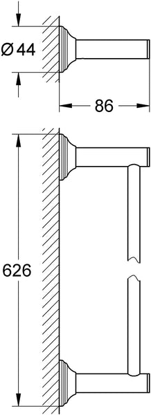 Grohe Essentials Authentic Bath Towel Holder (Pack of 1) 40653EN1