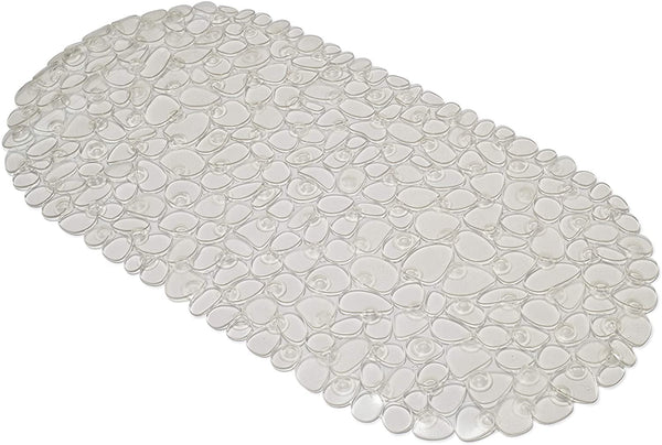 Croydex Pebbles Non- Phthalate PVC Bath Mat, Clear, 700 x 350mm