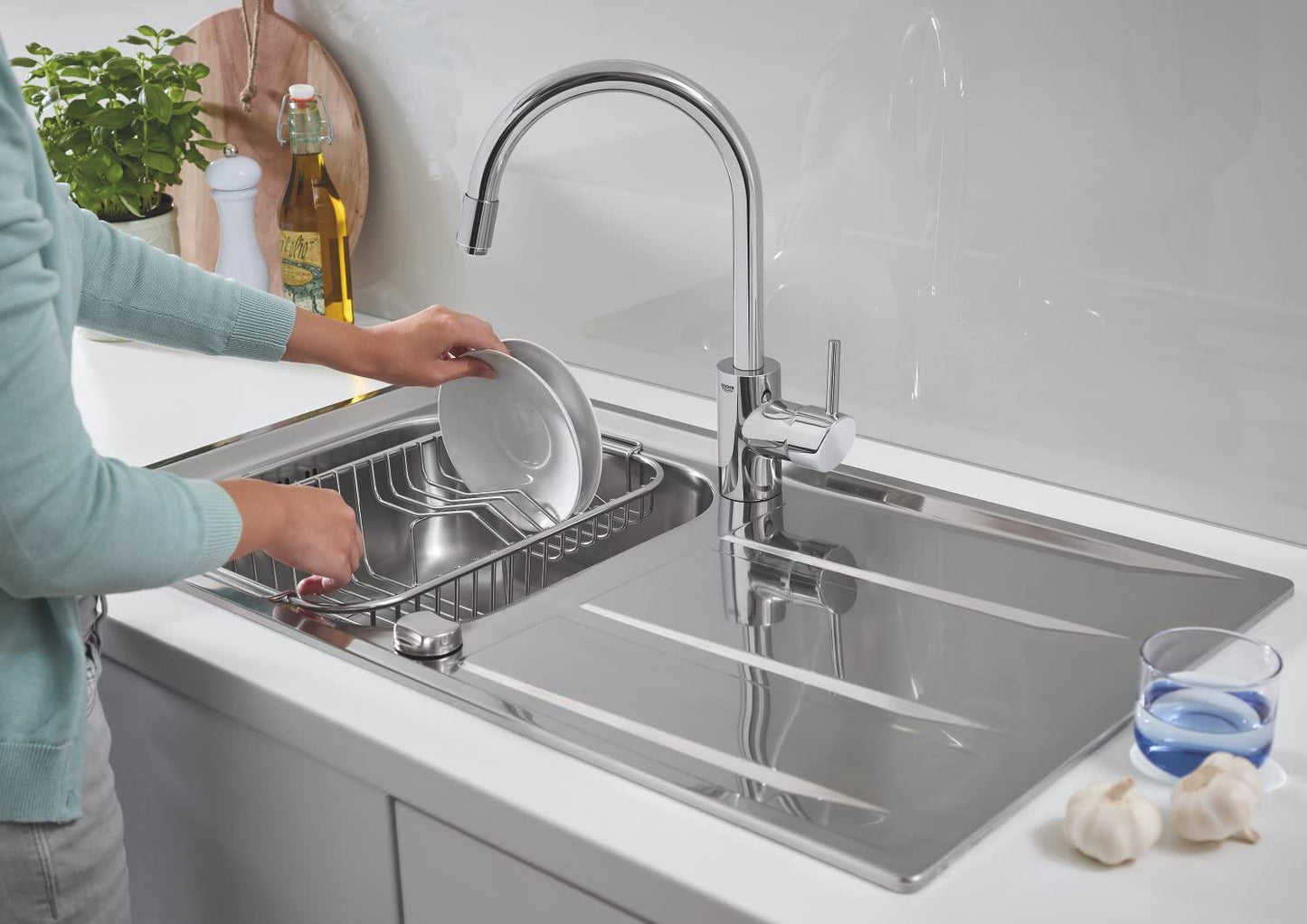 GROHE 31570SD0 | K400 Kitchen Sink & Concetto Tap Bundle