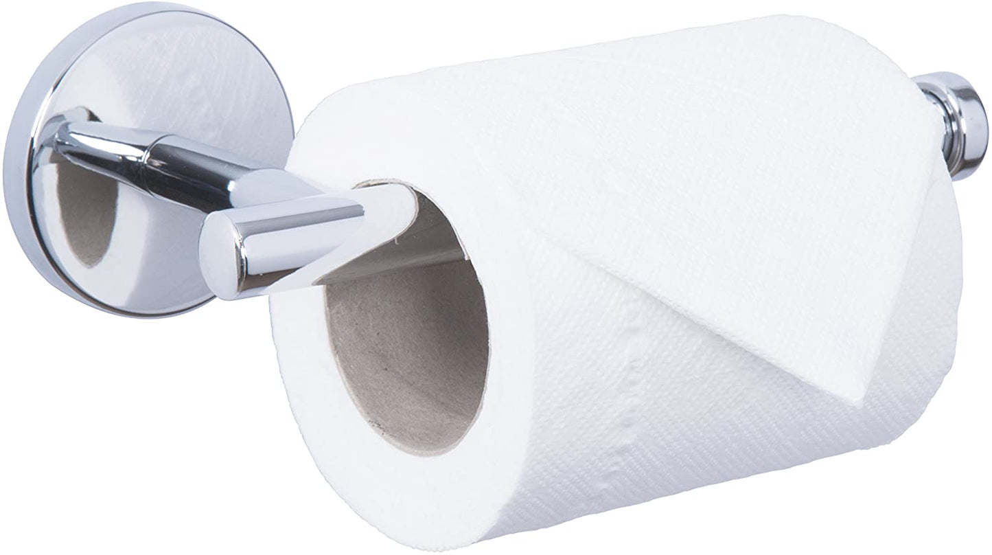 Croydex Hampstead Wall Mounted Toilet Roll Holder with Zinc Alloy Construction, Chrome