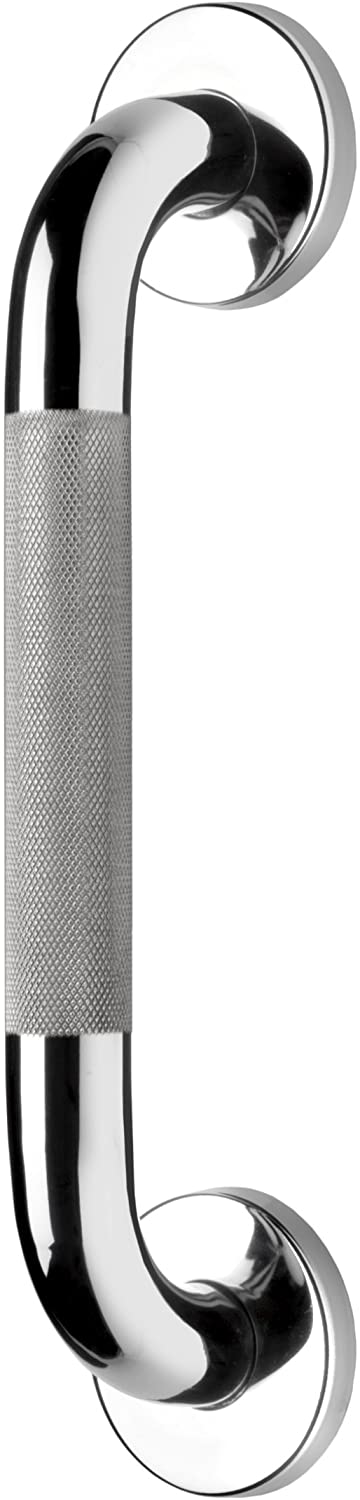 Croydex AP500541 300 mm Safety Support Rail Stainless Steel Grab Bar with Anti-Slip Grip