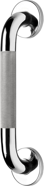 Croydex AP500541 300 mm Safety Support Rail Stainless Steel Grab Bar with Anti-Slip Grip