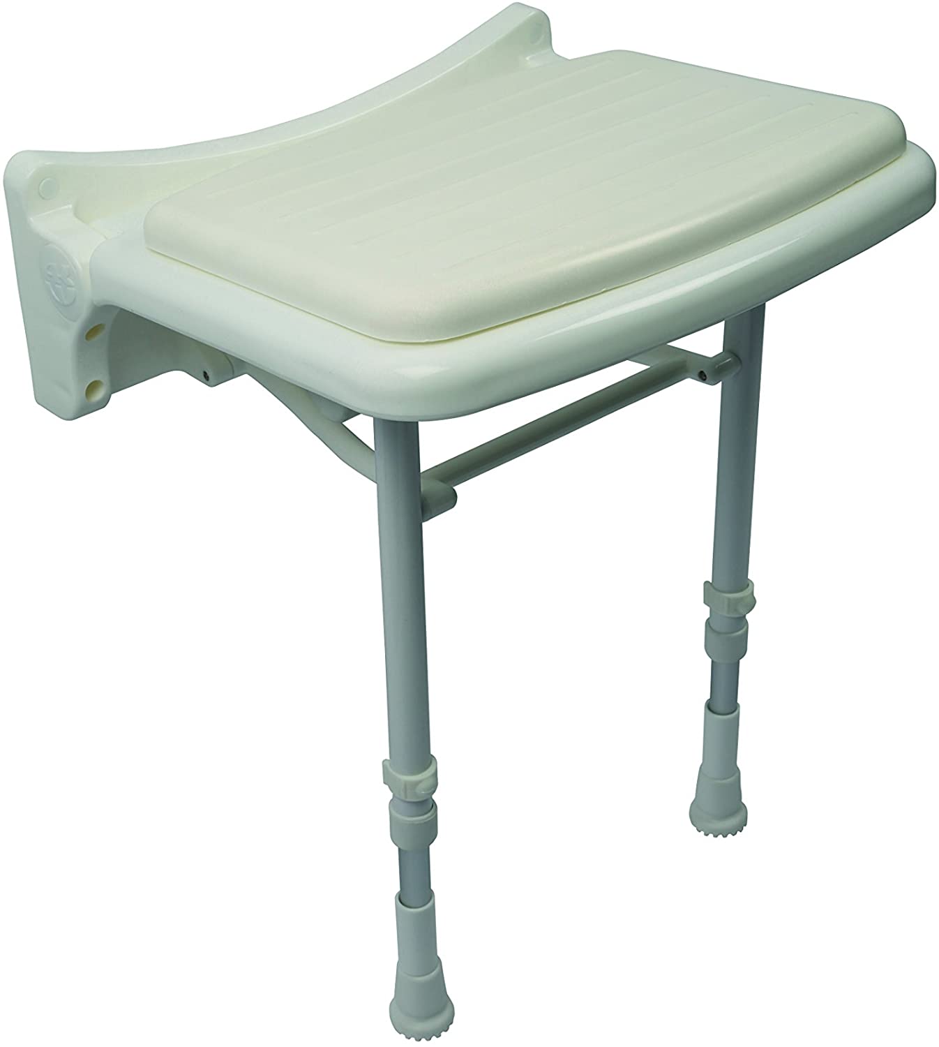 Croydex Wall Mounted Shower Chair with fold down legs, White