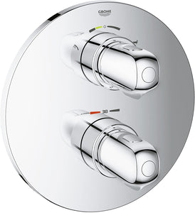 GROHE 19986000 Grohtherm 1000 Thermostatic Bath Trim with 2-Way Diverter (Bath or Shower) for Rapido T-Concealed Thermostat
