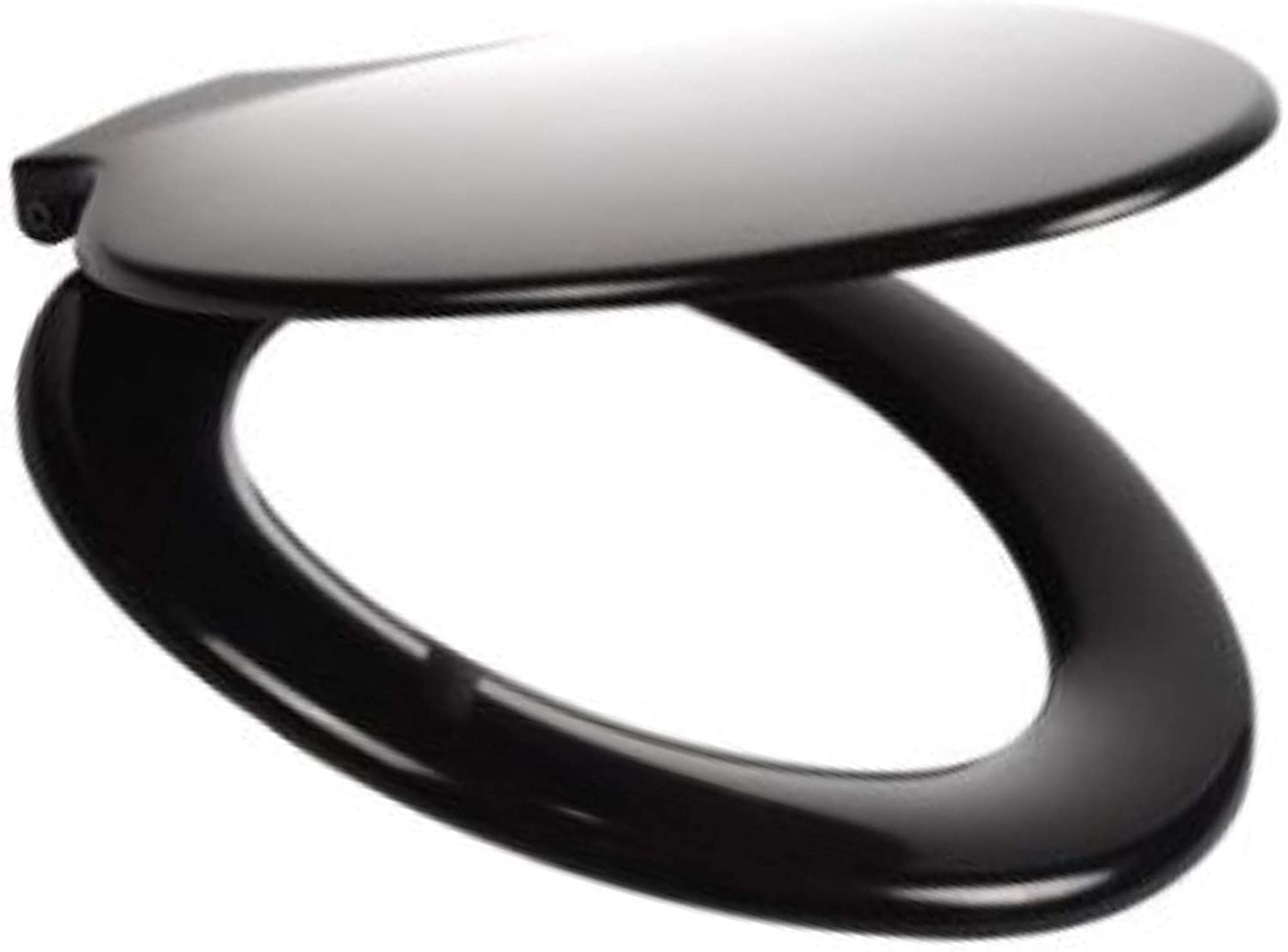 Celmac Sonata Heavy Duty Double Flap Toilet Seat & Cover Black SS011BL