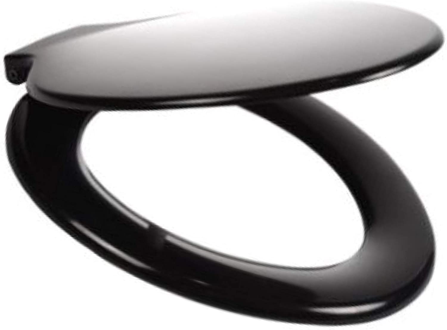 Celmac Sonata Heavy Duty Double Flap Toilet Seat & Cover Black SS011BL