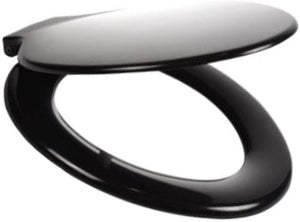 Celmac Sonata Heavy Duty Double Flap Toilet Seat & Cover Black SS011BL
