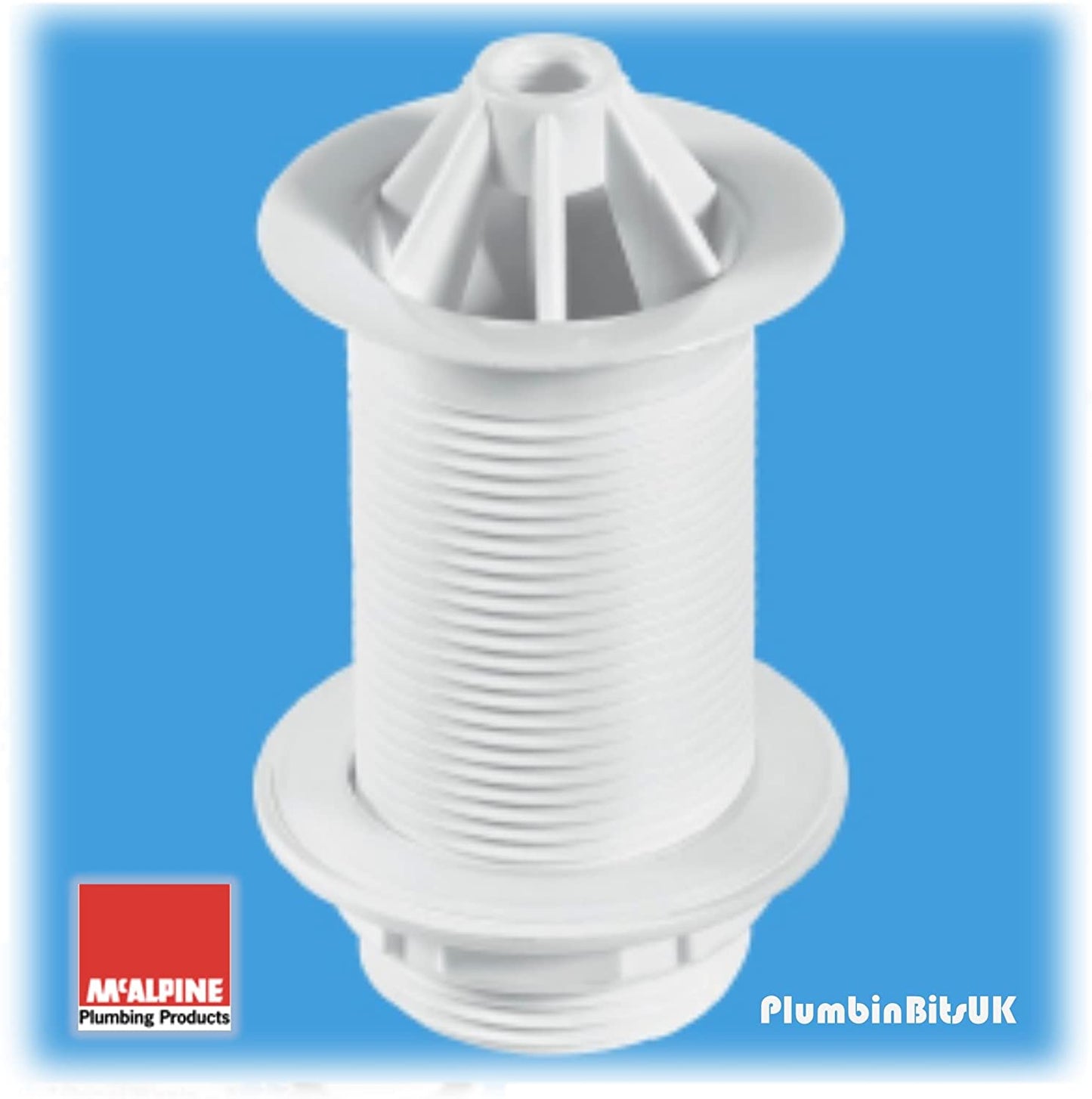 McAlpine WU10 Dome Flange Urinal Waste White