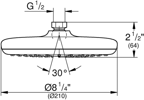 Grohe Tempesta 210åÊShower Head 26409000