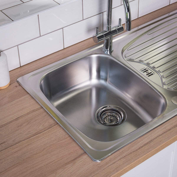 Leisure EL9501í«ÌÎ_Top-Mount Kitchen Sink Rectangular Stainless Steel Sinkí«Ì_Ì_ÌÎ̝ÌÎ̥í«ÌÎ_Kitchen Sinks (Top-Mount Kitchen Sink, Rectangular, Stainless Steel, Stainless Steel, 1í«ÌÎ_Bowls, Rectangular)