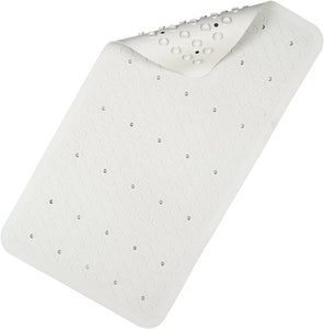 Croydex Raised Oval Bath Mat, Rubber, Aqua_P