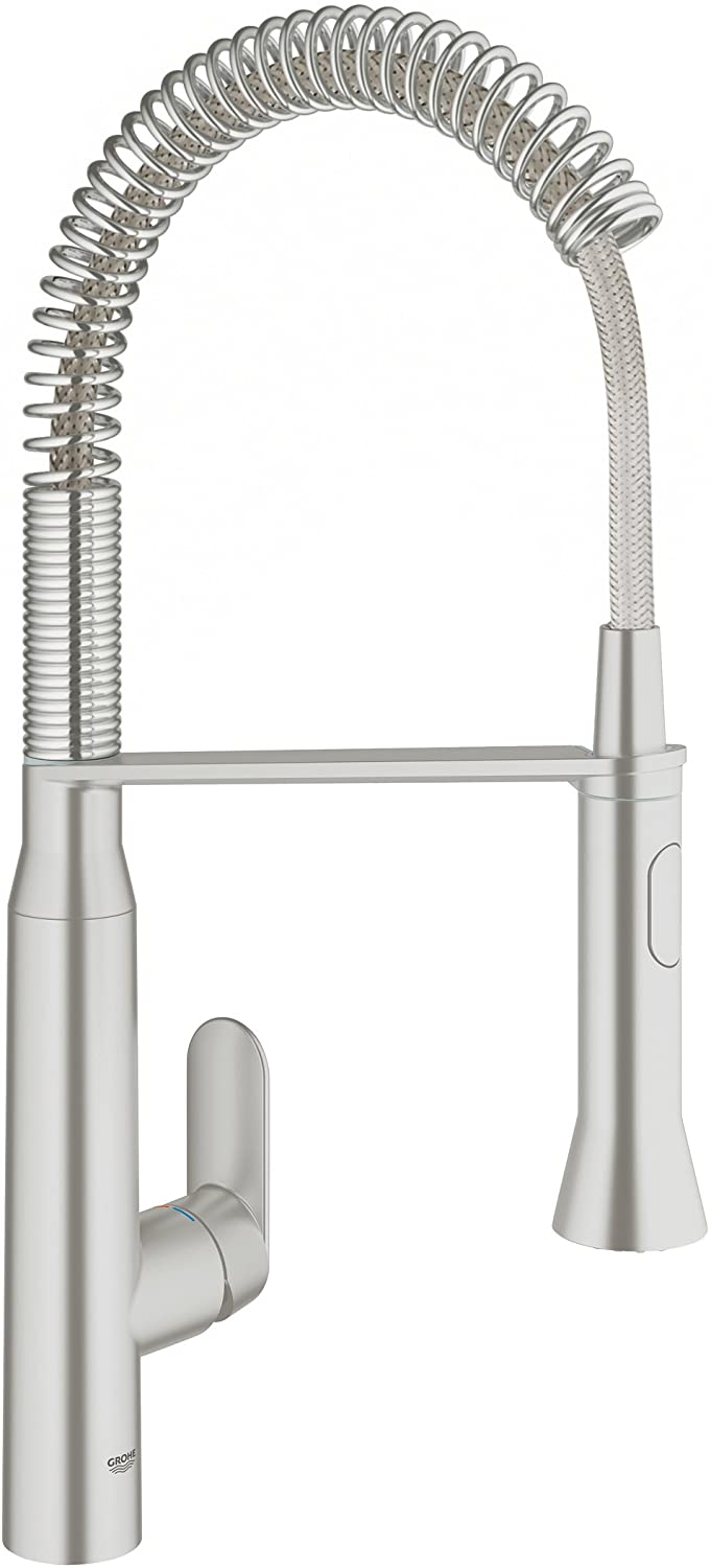 GROHE 30311DC0 Single-Lever Essence Kitchen Tap with Electronic Foot Control - Stainless Steel