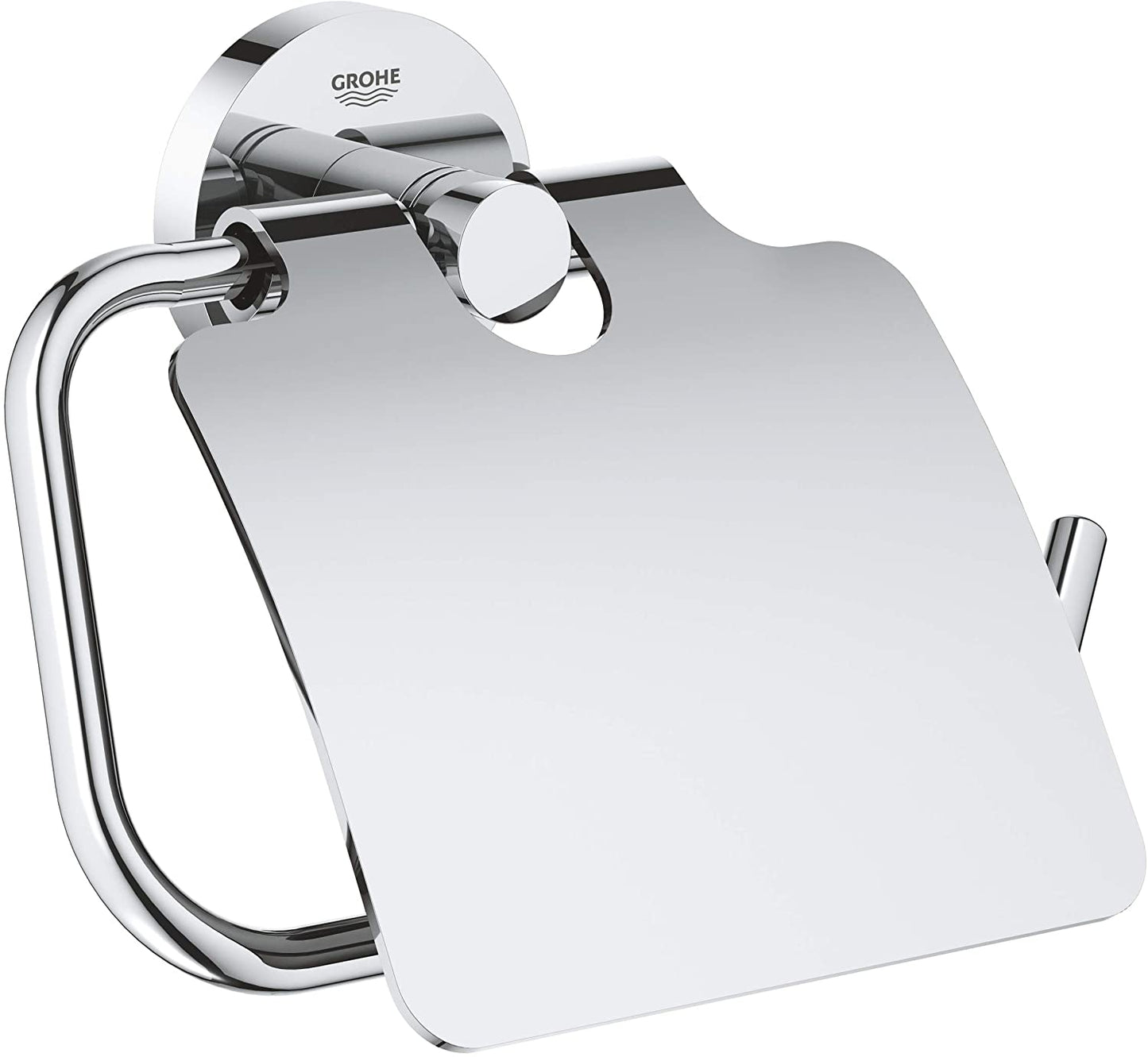 GROHE Essentials Paper Holder with Lid Silver