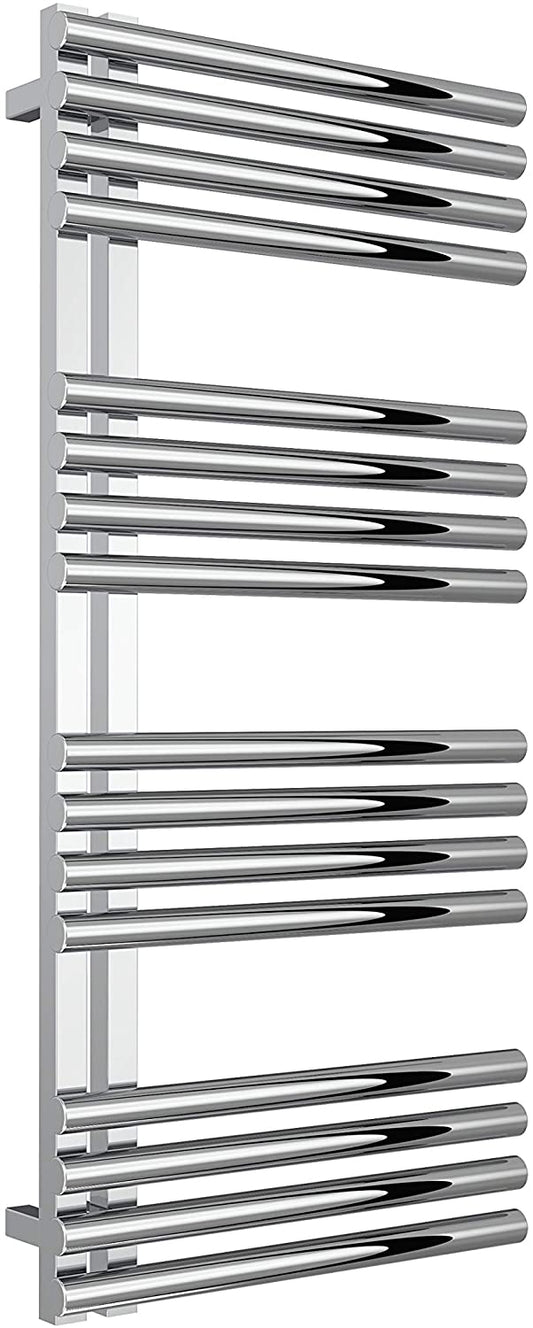 Reina Adora Polished Stainless Steel Designer Heated Towel Rail 1106mm x 500mm Central Heating