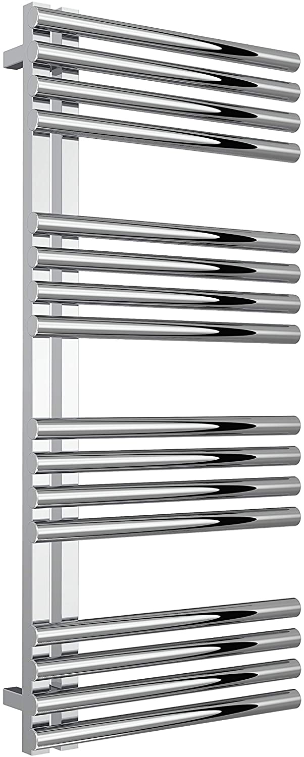 Reina Adora Polished Stainless Steel Designer Heated Towel Rail 1106mm x 500mm Central Heating