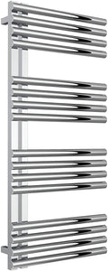 Reina Adora Polished Stainless Steel Designer Heated Towel Rail 1106mm x 500mm Central Heating