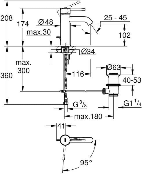 Grohe Essence Basin Mixer 23591001