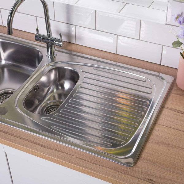 Leisure Euroline EL950289 950 x 508mm Stainless Steel 1.5 Kitchen Sink + Wastes