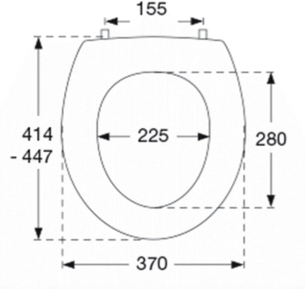Pressalit T2 Seat 10 year guarantee seat and cover with BN3 Universal stainless steel hinges