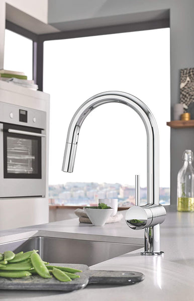 Grohe Minta - Kitchen faucet, C-spout, with 1/2" ecological flow limiter (Ref. 32321002)