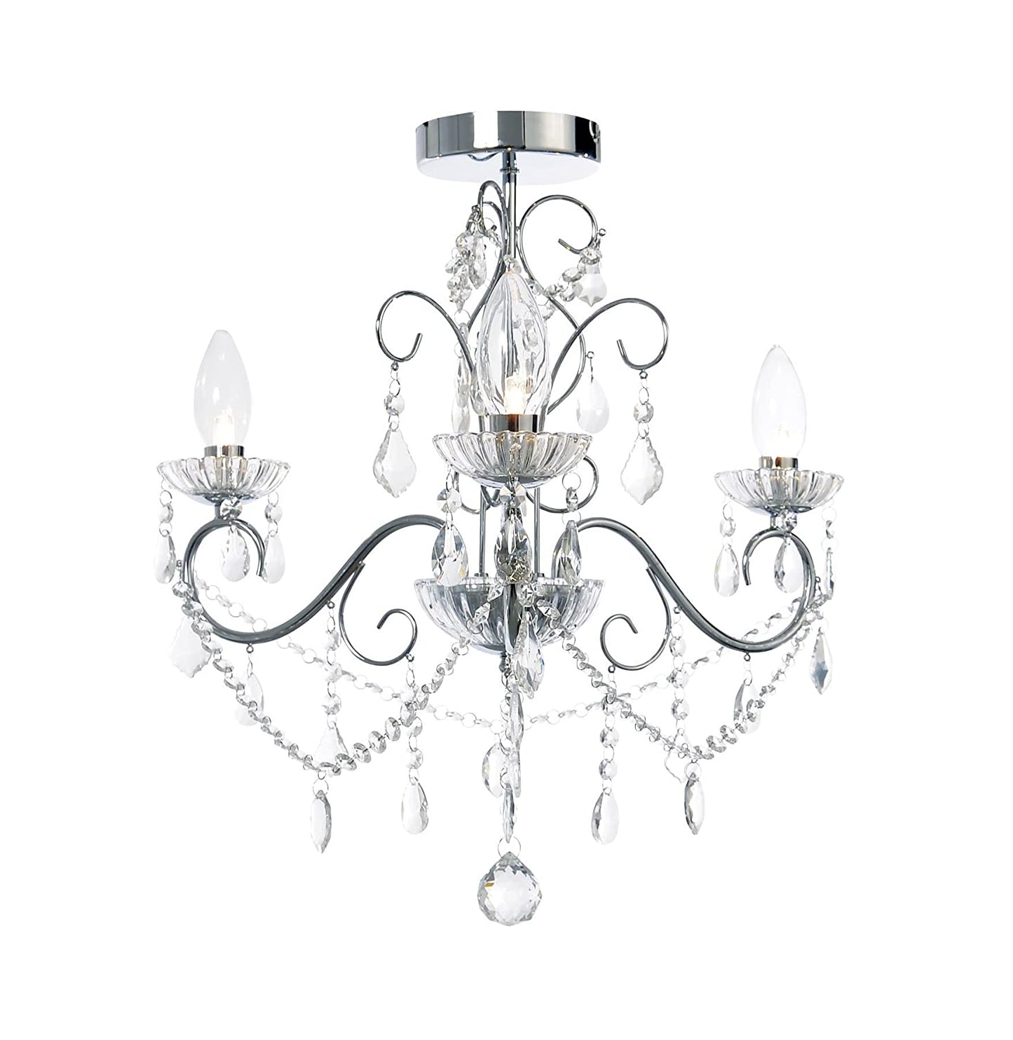 Forum Lighting SPA-20182-CHR 3 Light Chandelier
