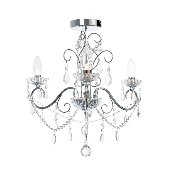 Forum Lighting SPA-20182-CHR 3 Light Chandelier