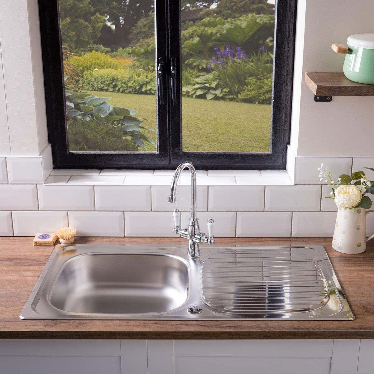 Leisure Linear LR9501XS 950x508mm Stainless Steel Large Bowl Kitchen Sink+Wastes