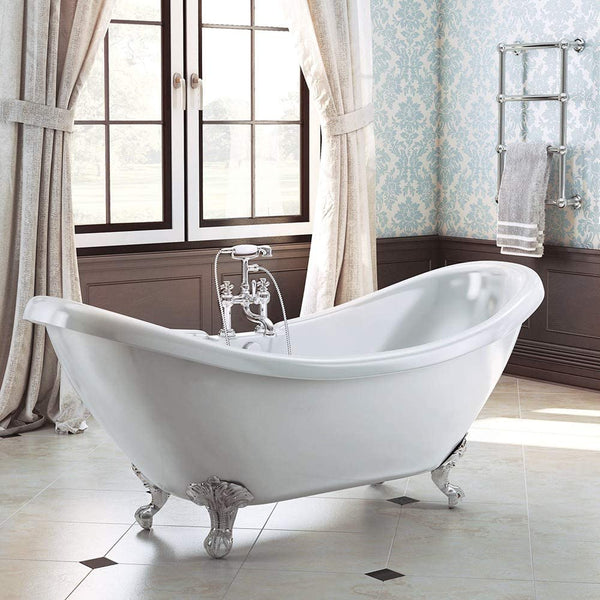 Synergy Marlow 1750mm Traditional Double Ended Slipper Bath SY-FSB307
