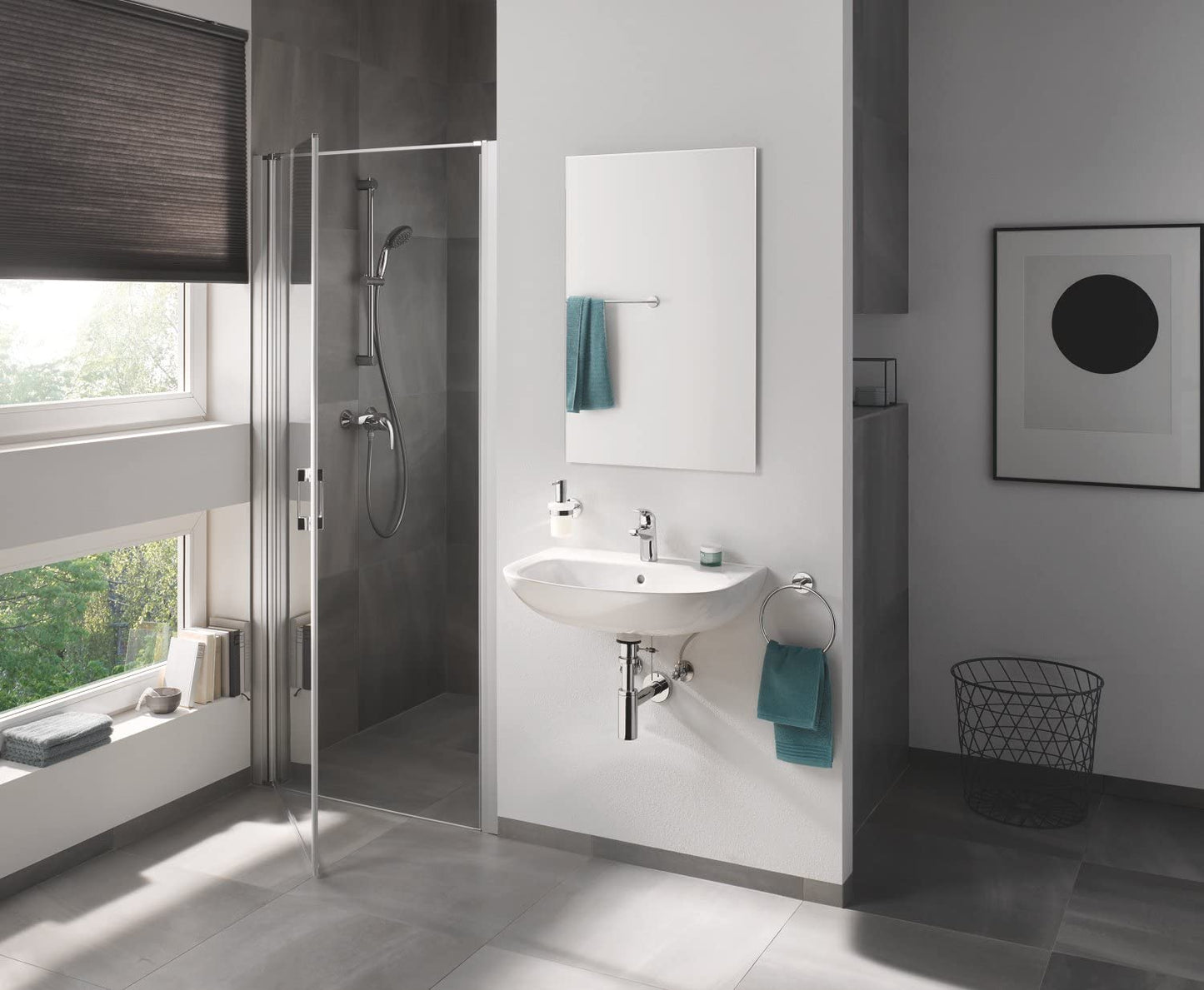 Grohe BAU Ceramic | Bathroom Ceramicí«Ì_Ì_ÌÎ̝ÌÎ̥ Washbasiní«ÌÎ_65í«ÌÎ_cm + Grohe Drain Trap