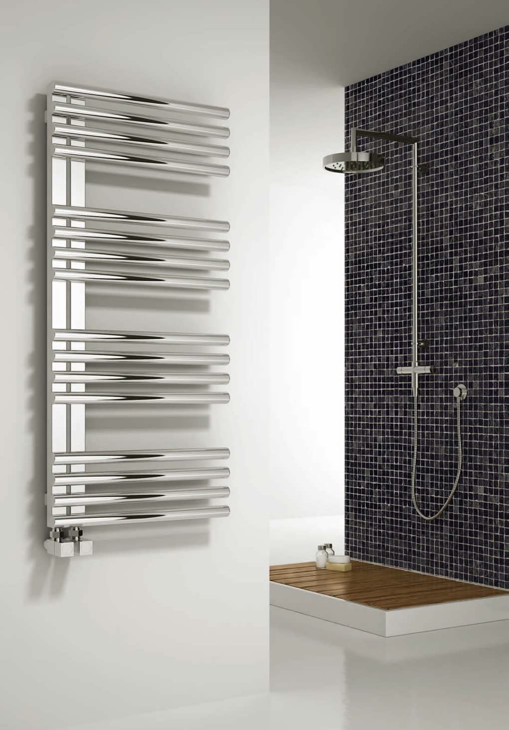 Reina Adora Polished Stainless Steel Designer Radiator | 800 x 500 | RNS-ADR5080