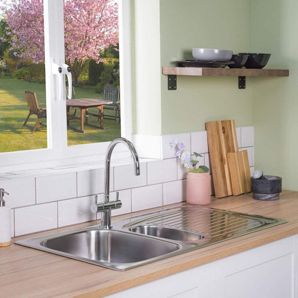 Leisure Euroline EL950289 950 x 508mm Stainless Steel 1.5 Kitchen Sink + Wastes