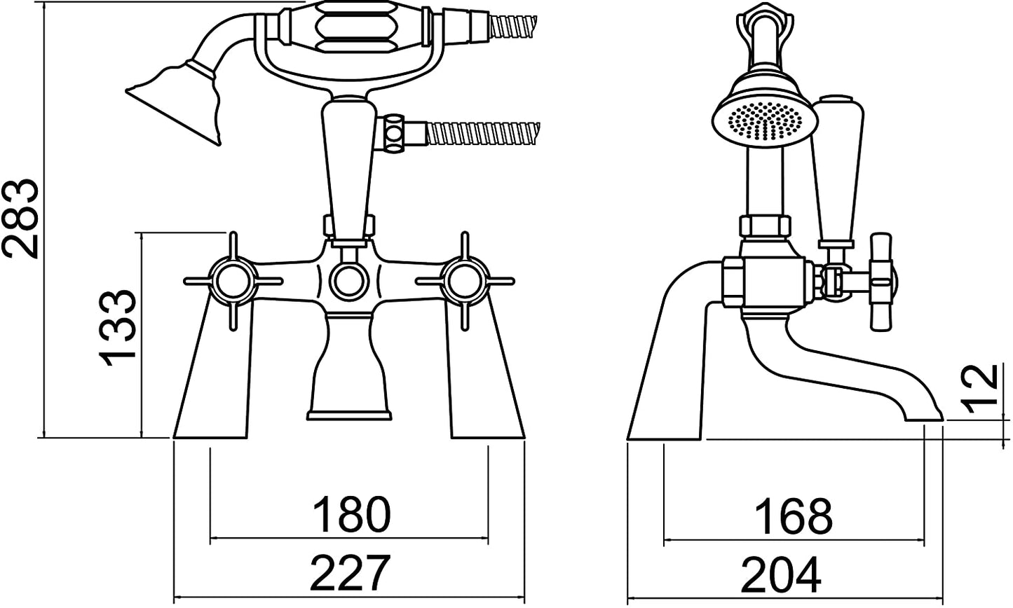 Trisen Wisley TT204 Two Handle Bath Shower Mixer