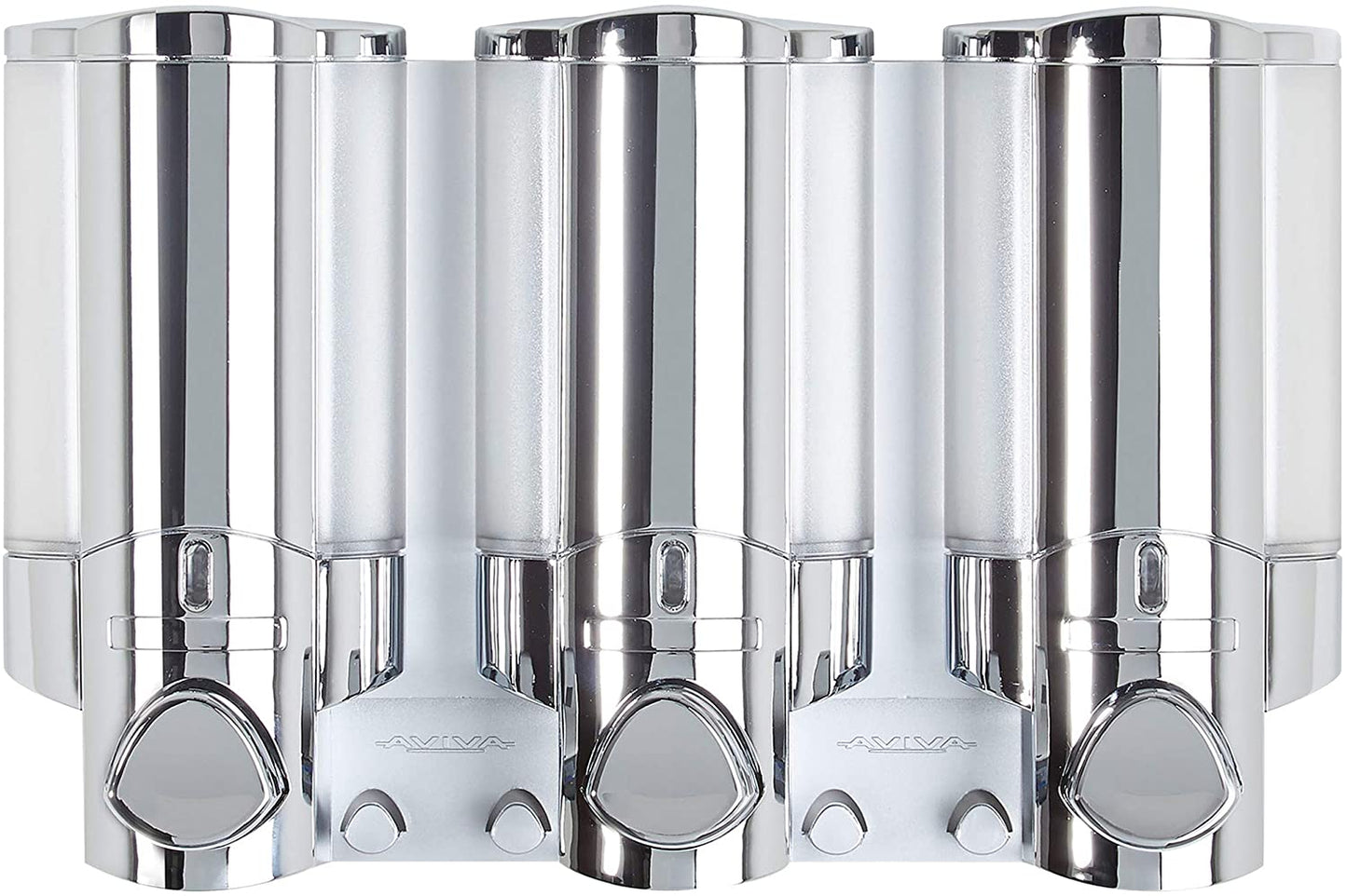 Aviva Better Living Products Three Chamber Dispenser, Chrome