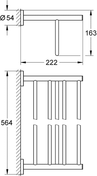 GROHE 40462001 | Bau Towel Holder