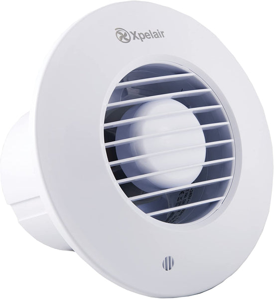 Xpelair DX100R 4-Inch Standard Round Bathroom Fan with Wall Kit