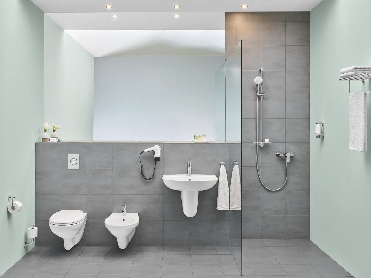 GROHE BauEdge Single Lever Shower Mixer Valve ONLY, Chrome, 23333 000