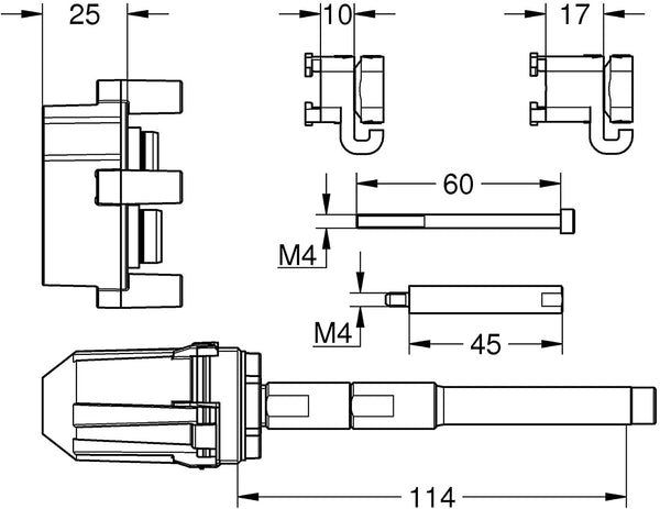 Grohe 14057000 Universal Extension Set 50 mm Chrome