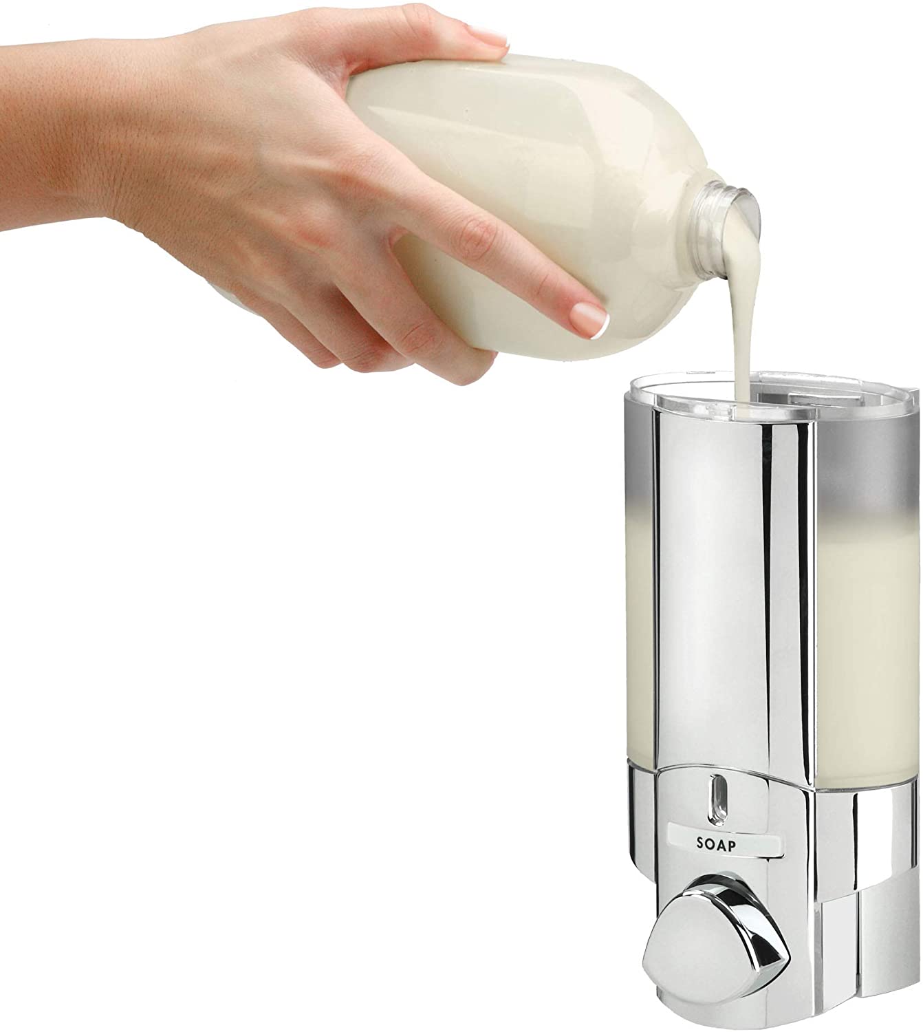 Aviva 76140-1 Single Bottle Shower Dispenser, Chrome