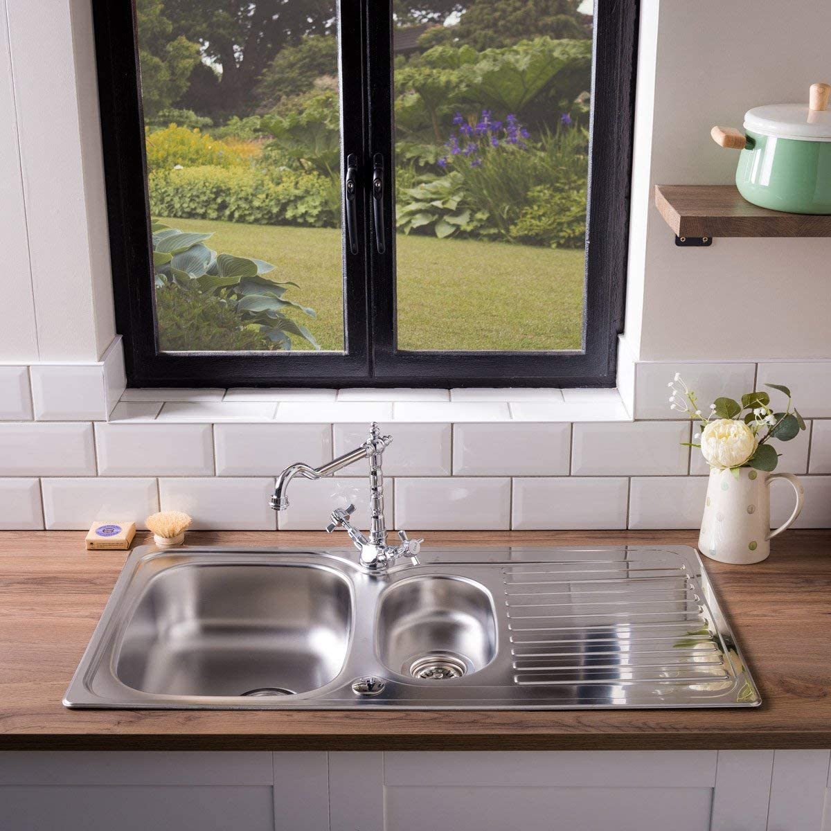 Leisure LR9502í«ÌÎ_Top-Mount Kitchen Sink Rectangular Stainless Steel Sinkí«Ì_Ì_ÌÎ̝ÌÎ̥í«ÌÎ_Kitchen Sinks (Top-Mount Kitchen Sink, Rectangular, Stainless Steel, Stainless Steel, 1.5í«ÌÎ_Bowls, Rectangular)