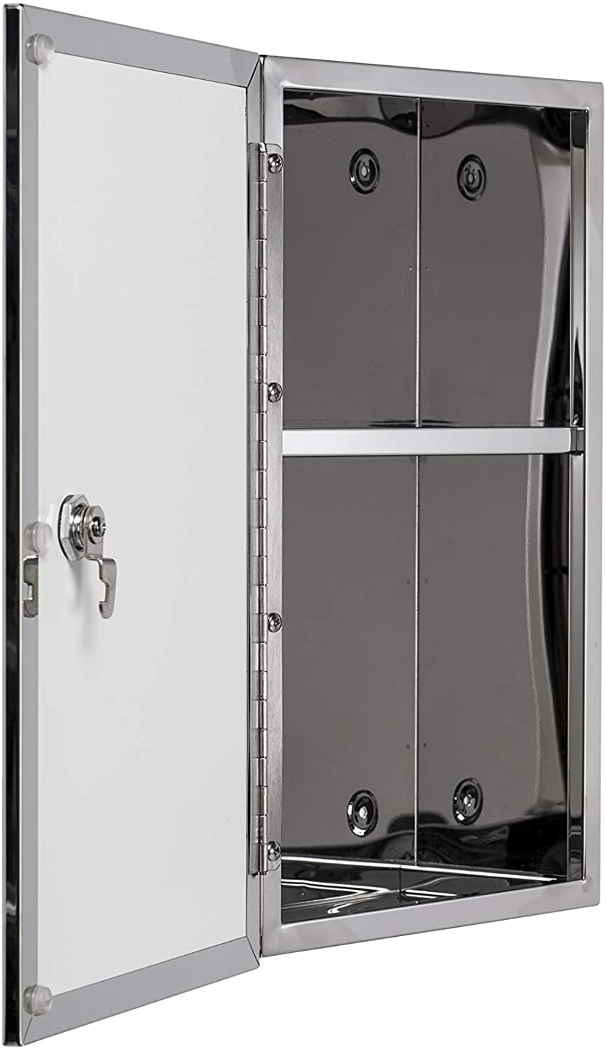 Croydex Trent Stainless Steel Lockable Medicine Cabinet