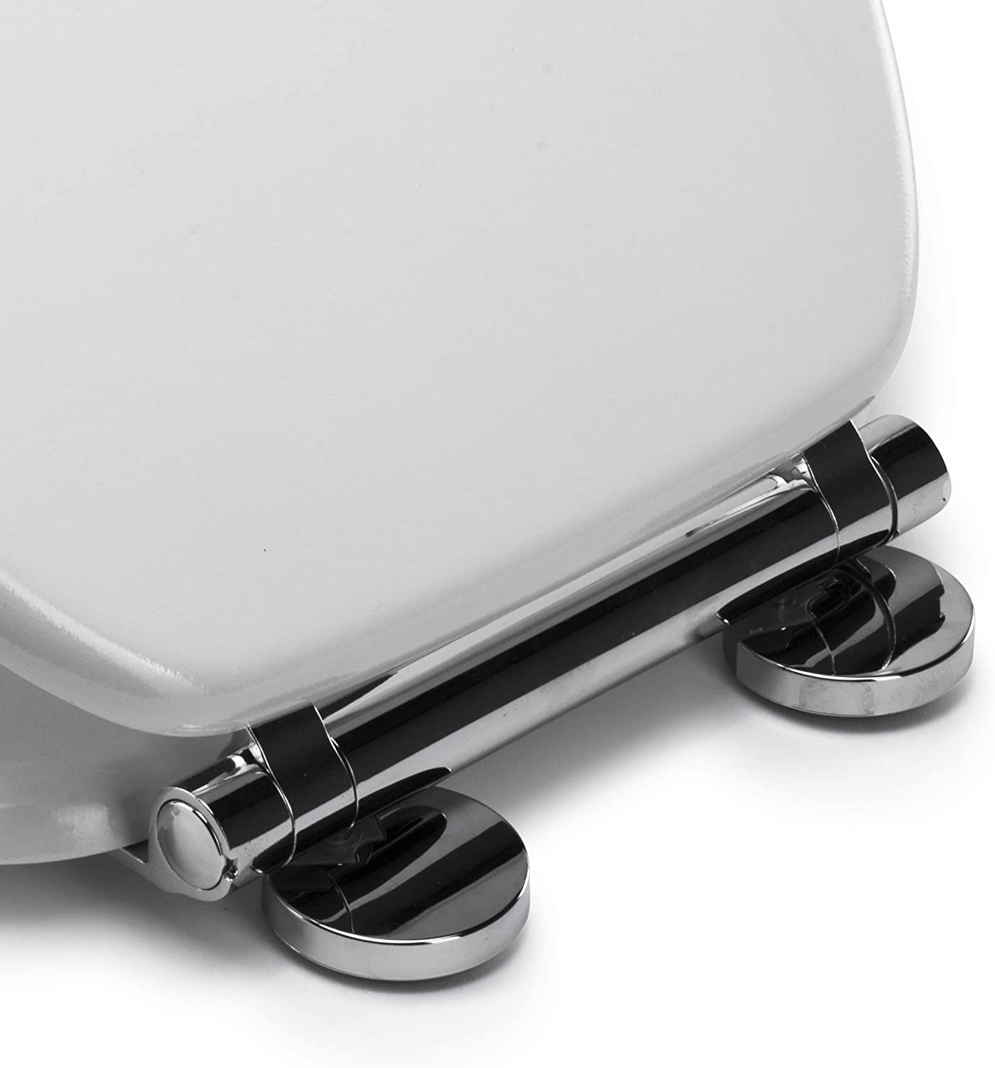 Croydex Flexi-Fix Lucerne Always Fits Never Slips Slow Close Toilet Seat, Wood, White, 45 x 37.8 x 6 cm