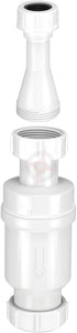 McAlpine MACVALVE-3 Self Closing Waste Valve with Tun Dish Adaptor, White